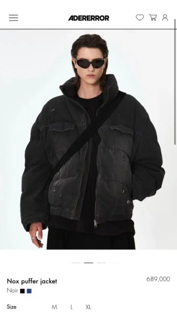 ADER ERROR アーダーエラー ノックス ダウンジャケット 黒