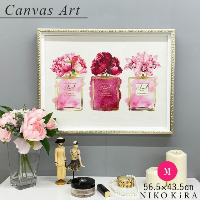【美品】シャネル オマージュ キャンバスアート 絵画 ゴールド ピンク ブーケ 楽天市場】絵画 ブランド キャンバスアート 「 ゴールドバッグ