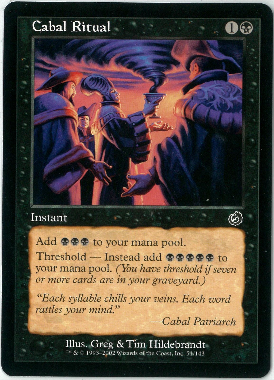 MTG 陰謀団の儀式 英語 foil ① MTG/英語版/陰謀団の儀式/Cabal Ritual/トーメント/Torment/TOR