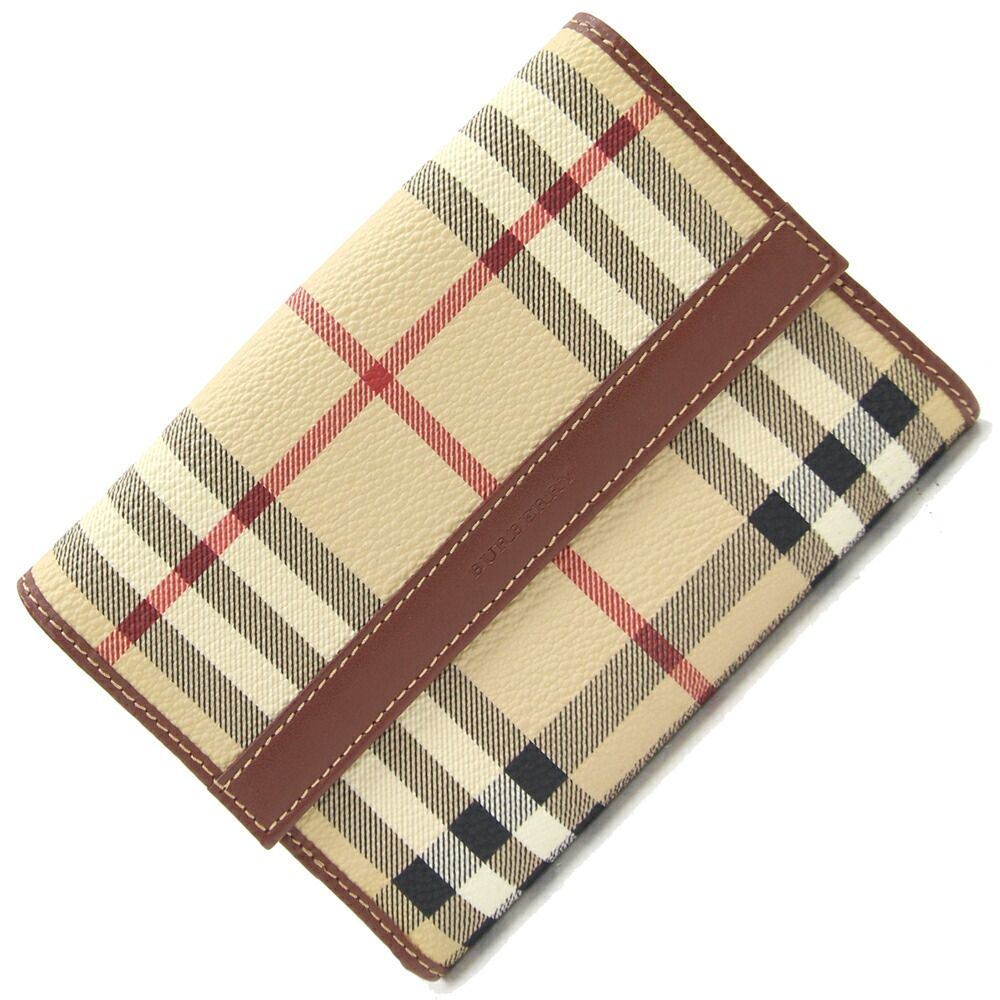 【未使用】バーバリーズ Burberrys 財布 二つ折り レザー ノバチェック Burberrys 二つ折り財布 ベージュ/ブラウン 新品・未使用】BURBERRY