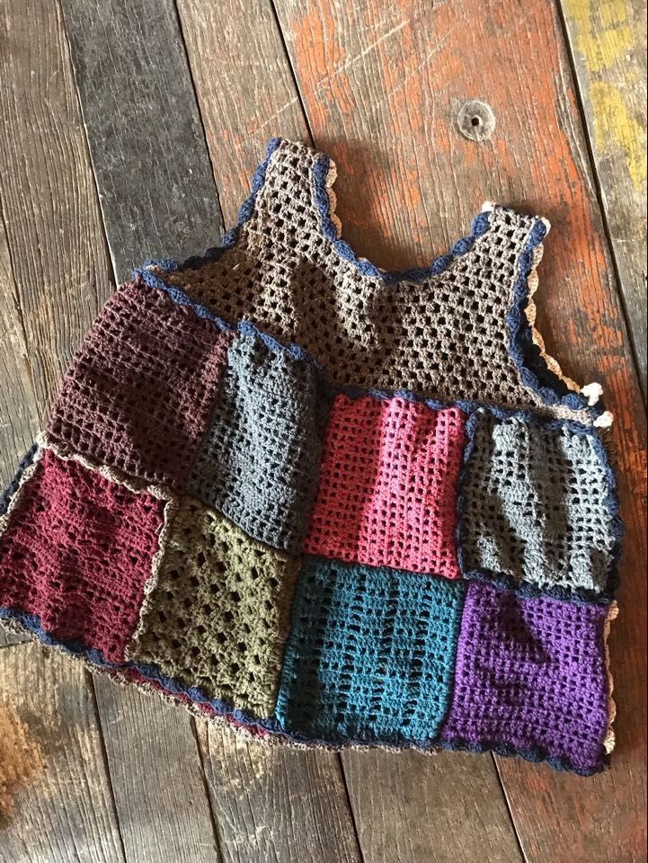 オーダー 手作りハンドメイドかぎ針編み個性ベスト - メルカリ 