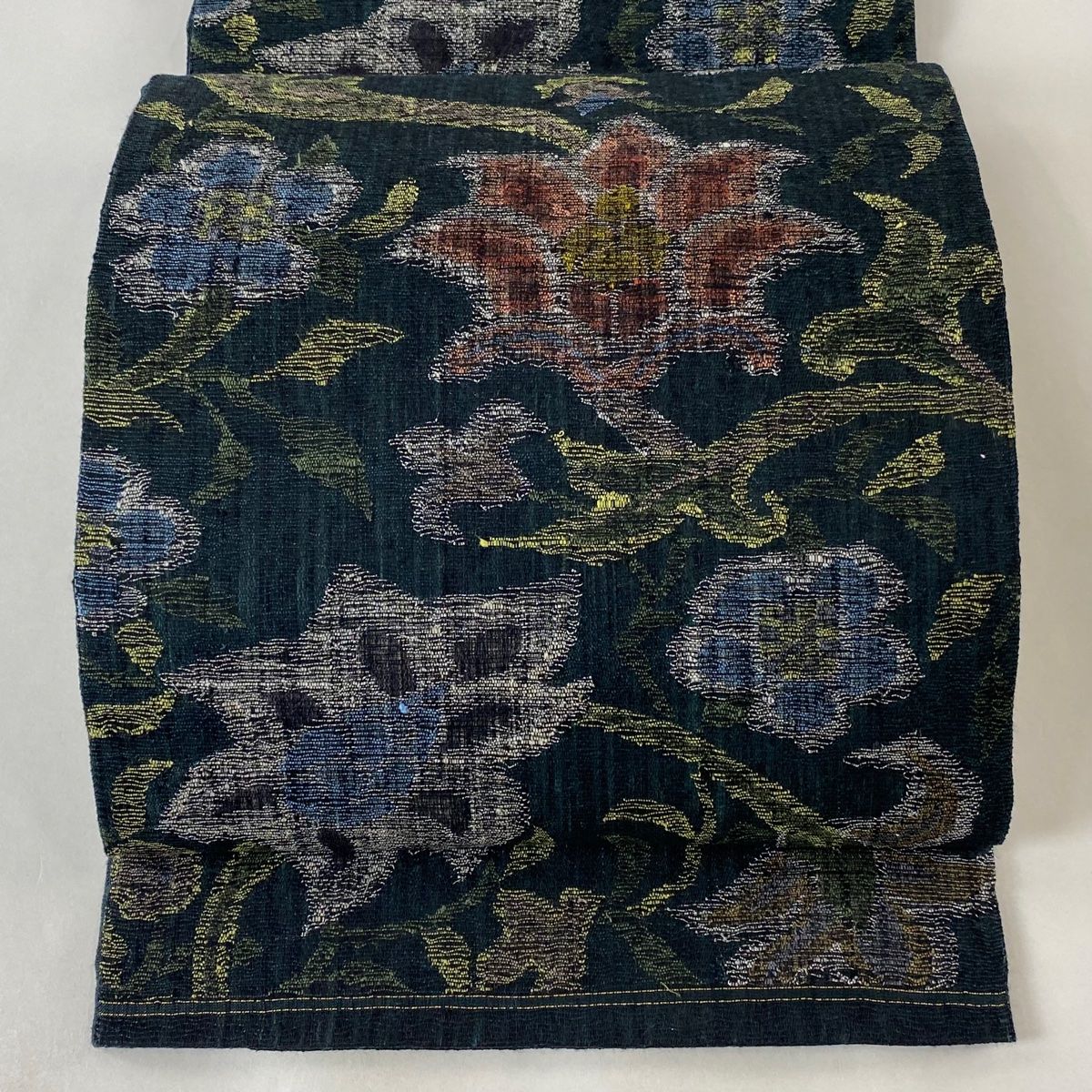 帯2209 ●高級 正絹 夏帯 六通 袋帯 袋帯 美品 秀品 六通 正絹