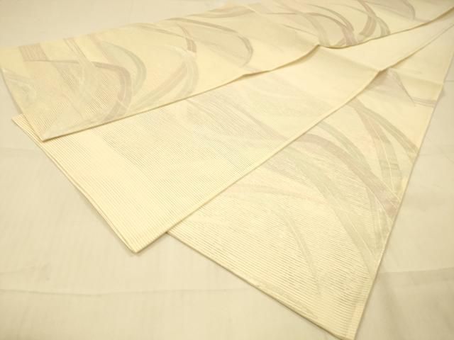 平和屋着物＊夏物　六通柄袋帯　草葉文　正絹　逸品　DAAY8003cm 平和屋着物＊夏物 六通柄袋帯 草葉文 銀糸 正絹 逸品 DAAR6946cm