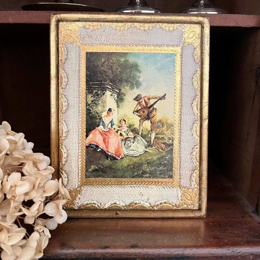 【アリビラ様】フランスアンティーク　ニコラ・ランクレ　音楽のレッスン フランスアンティーク ニコラ・ランクレ 音楽のレッスン 芸術家列伝