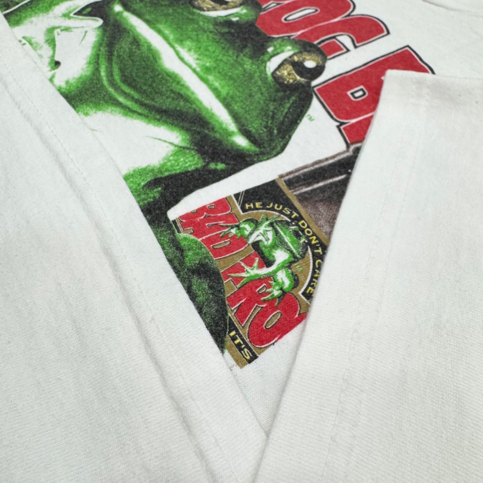 90s vintage Budweiser BAD FROG BEER Print Promo T-shirt Tee USA製 