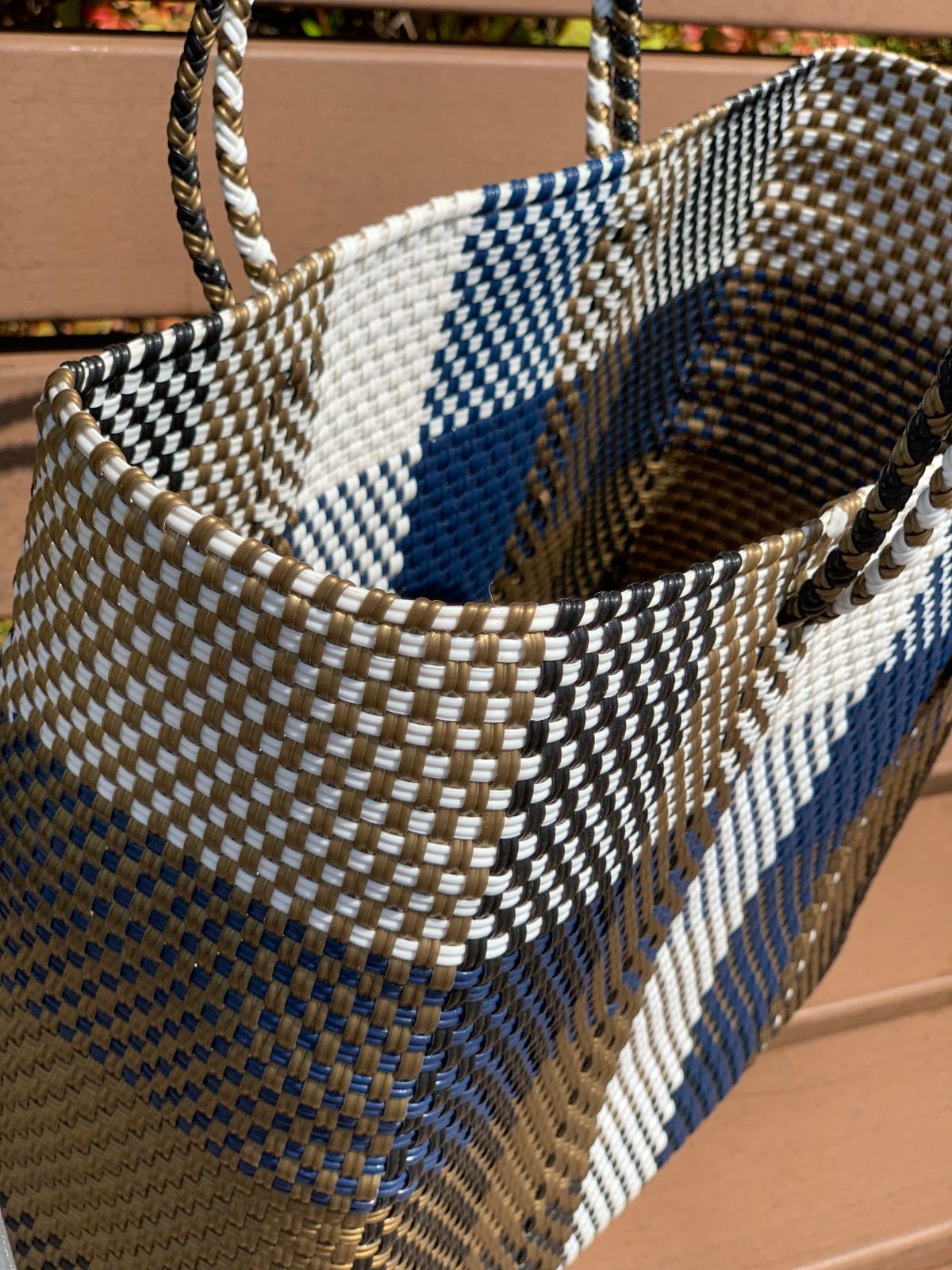 松ちゃんさん専用　新品 大人気オアハカ産 メルカドバッグ メキシコ ネイビー M 新品 大人気オアハカ産 メルカドバッグ メキシコ Mサイズ