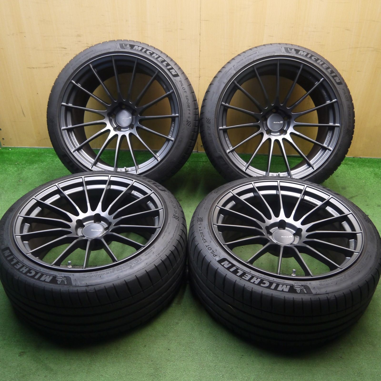 バリ溝 23年 キレイ 9分 ENKEI RS05RR 255 40R20 285 35R20 ミシュラン パイロットスポーツ4 S Racing R エンケイ 20インチ PCD114.3 5H 5091703Hノ