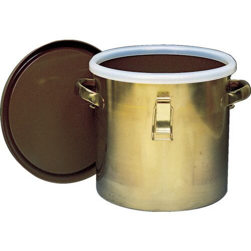 フロンケミカル フッ素樹脂コーティング密閉タンク 金具付 膜厚約５０μ １０Ｌ