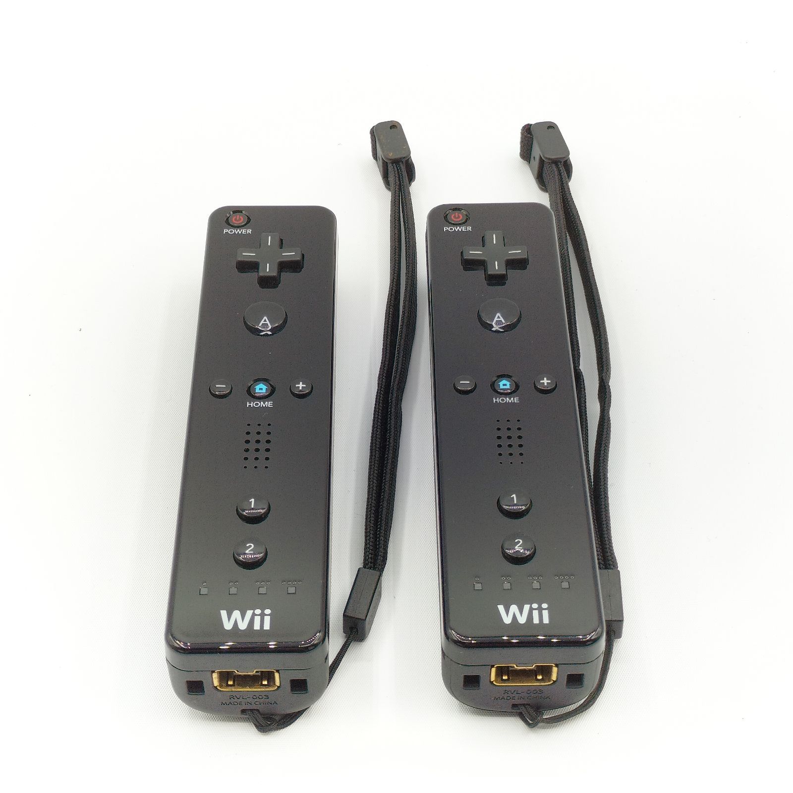 良品】Wiiリモコン クロ 2個セット ストラップ WiiU - メルカリ