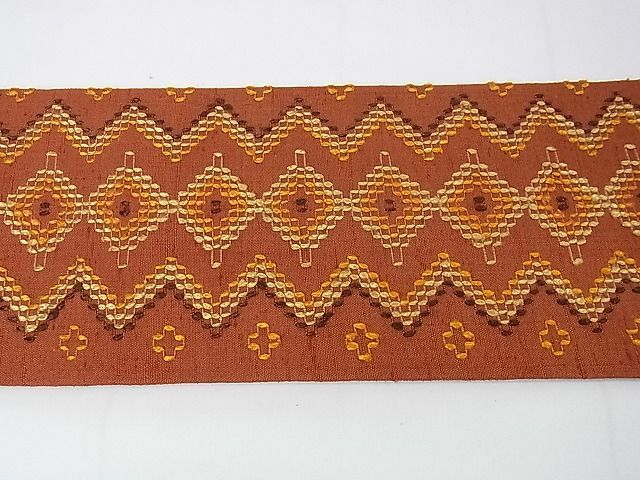 ♦︎きもの結♦︎本場琉球 読谷山花織 紬地 正絹♦︎sa018 ♦︎きもの