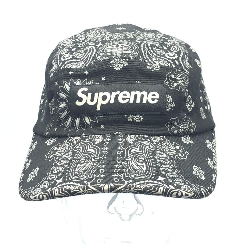 supreme 21ss Bandana Camp Cap ブラック シュプリーム 17 240017731082
