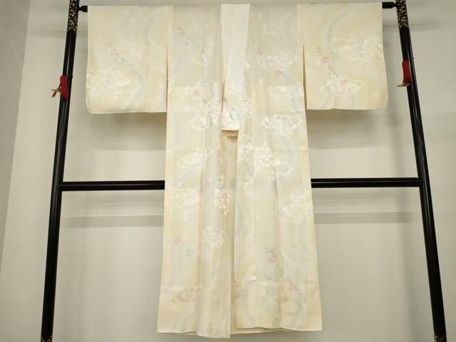 平和屋着物○長襦袢 無双仕立て 市松更紗花文 正絹 逸品 AAAY7953ph