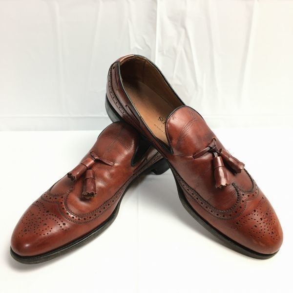 交換OK Allen Edmonds|アレンエドモンズ size10AAA|26.0-26.5-27.0 Berwick |タッセルローファー|スリッポン| ブラウン|茶|BROWN メンズ〕|men s 菅NO.WZE-7