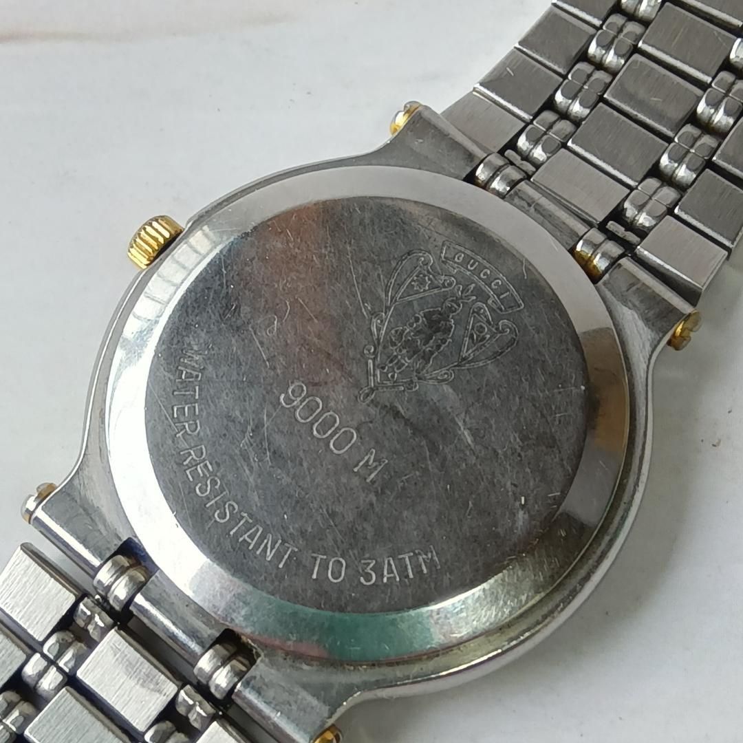 稼働品】GUCCI 9000M 腕時計 クォーツ デイト 純正ブレス