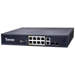 【新品・2営業日で発送】VIVOTEK AW-FGT-100D-120 8ポート PoEスイッチ (8P FE PoE + 2P GbE) (PoE+対応)(EXモード対応)(AWFGT100D120)