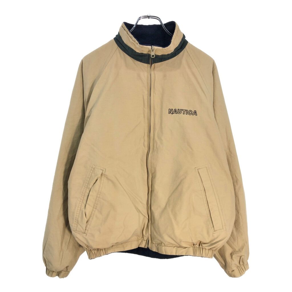 90年代 NAUTICA ノーティカ リバーシブル フリースジャケット ベージュ 