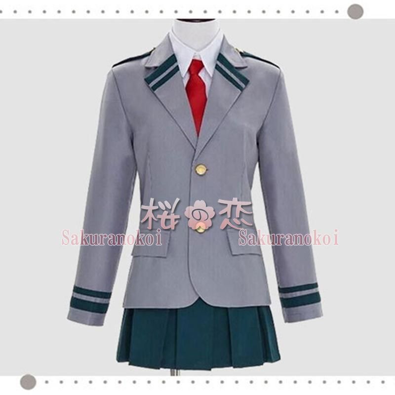僕のヒーローアカデミア風 雄英高校 女子制服セット コスプレ衣装 麗日 お茶子|八百万 百|耳郎 響香|芦戸 三奈|葉隠 透|iw170