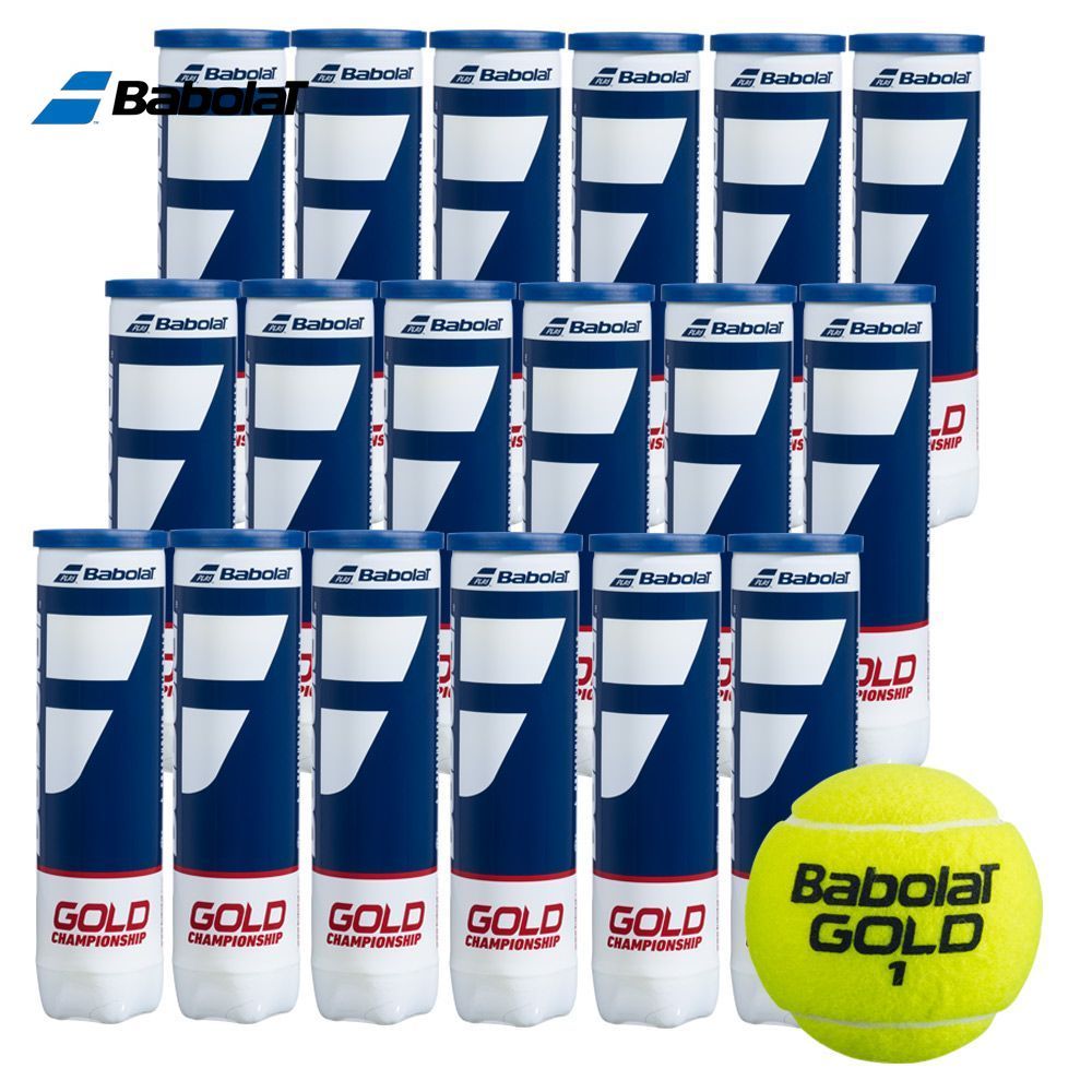 バボラ Babolat 硬式テニスボール GOLD CHAMPIONSHIP ゴールド チャンピオンシップ 4球入 1箱 18缶 72球 502082