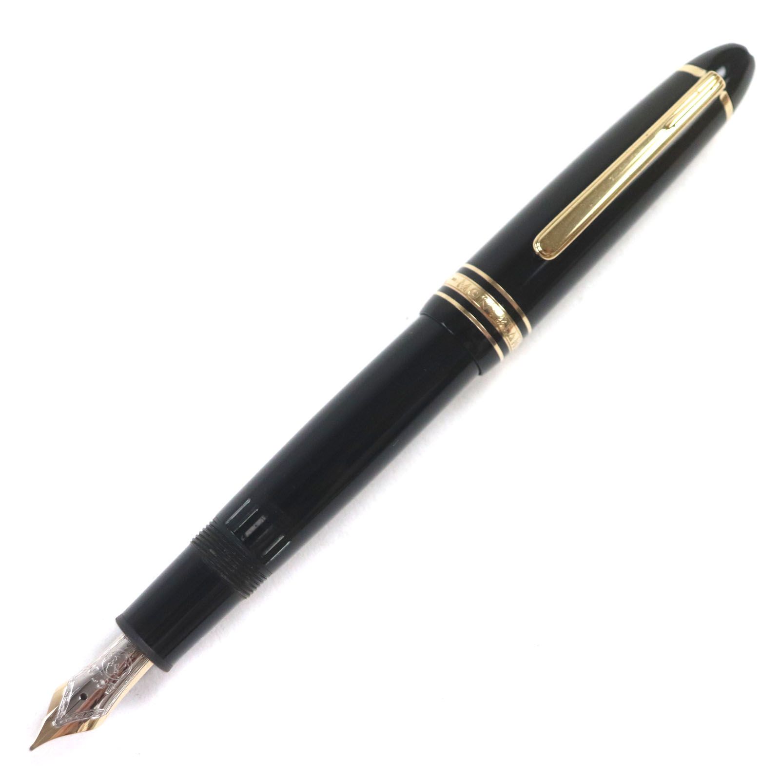 MONTBLANC モンブラン マイスターシュテュック ル グラン ペン先14K Fニブ ホワイトスター 万年筆 ブラック ゴールド ドイツ製 メンズ