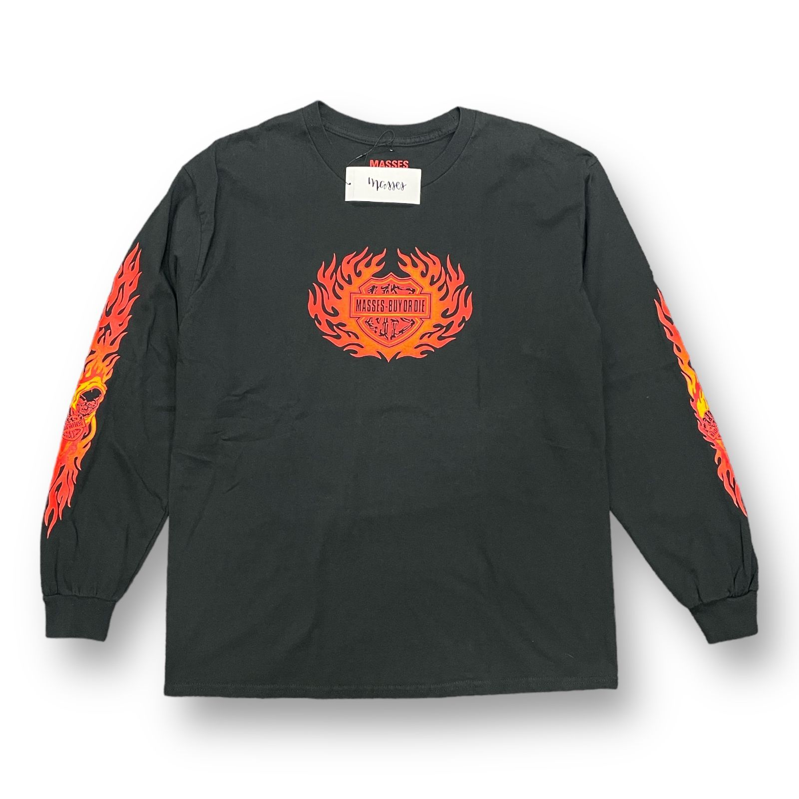 定価14300円 新品 MASSES 22AW T-SHIRT L/S FLAME3 フレイムTシャツ