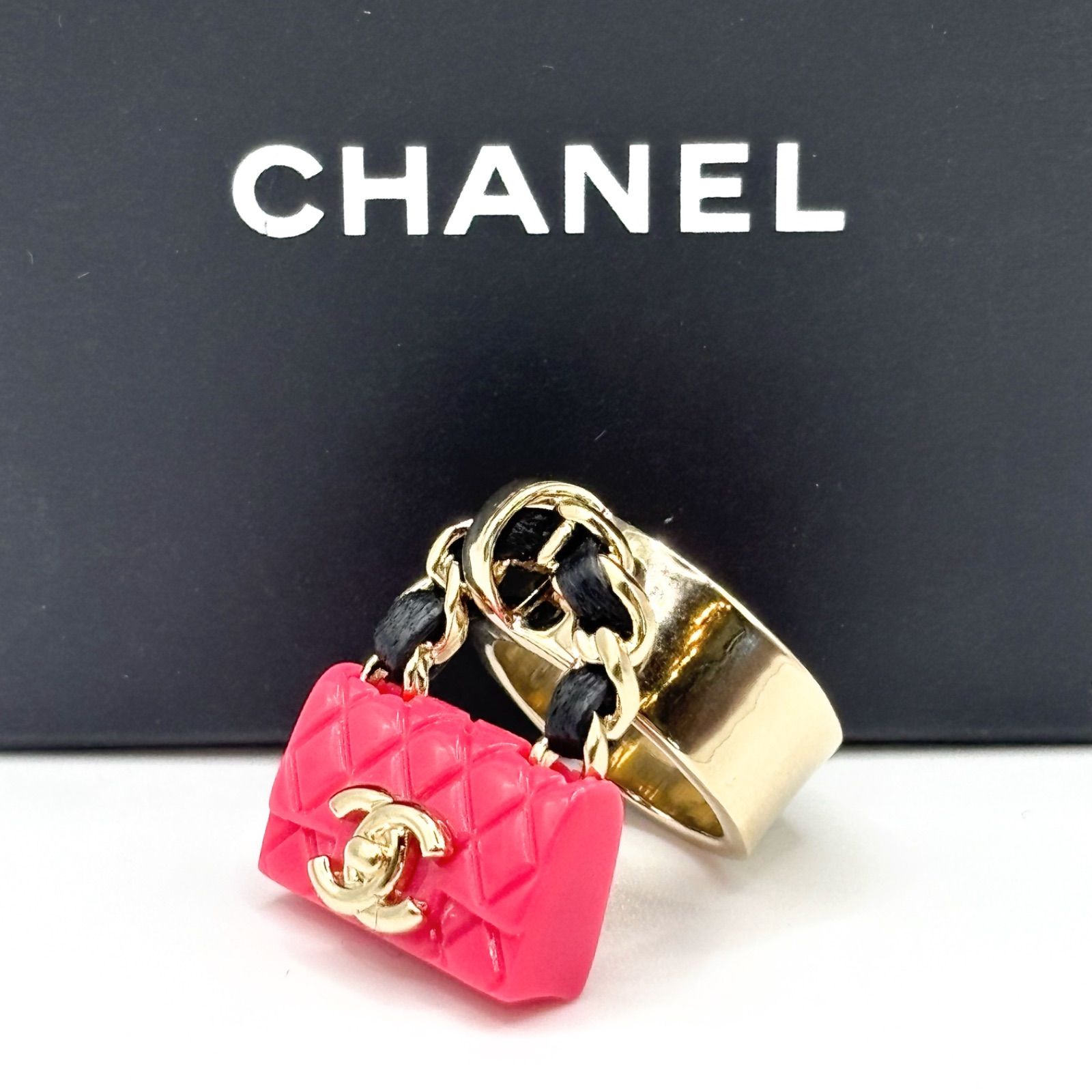 【美品】CHANEL バックチャームリング CHANEL シャネル 指輪 バッグモチーフ チャーム リング 2023年