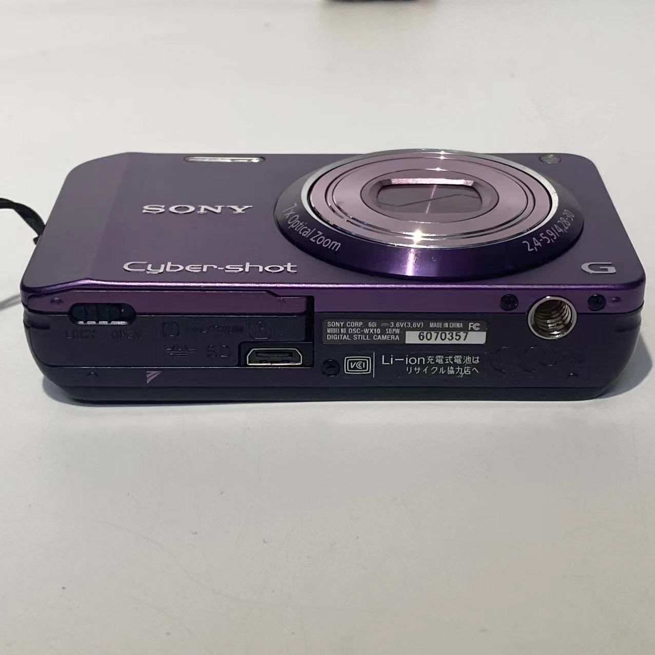 【動作確認済み】SONY Cyber-shot パープル DSC-WX10 動作確認済】SONY ソニー デジカメ Cyber-shot サイバーショット