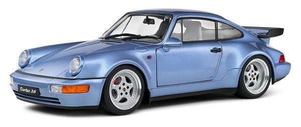 新品 SOLIDO 1/18 ポルシェ 911(964) ターボ 1990 (ブルー) 完成品ダイキャストミニカー S1803408 [佐川急便]
