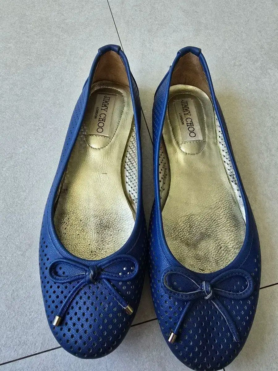 Jimmy Choo(ジミーチュウ) ブルー バレリーナ フラット 35