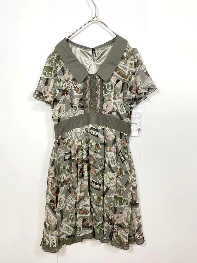 新品 axes femme アクシーズファム FN352X01 レースコラージュ柄