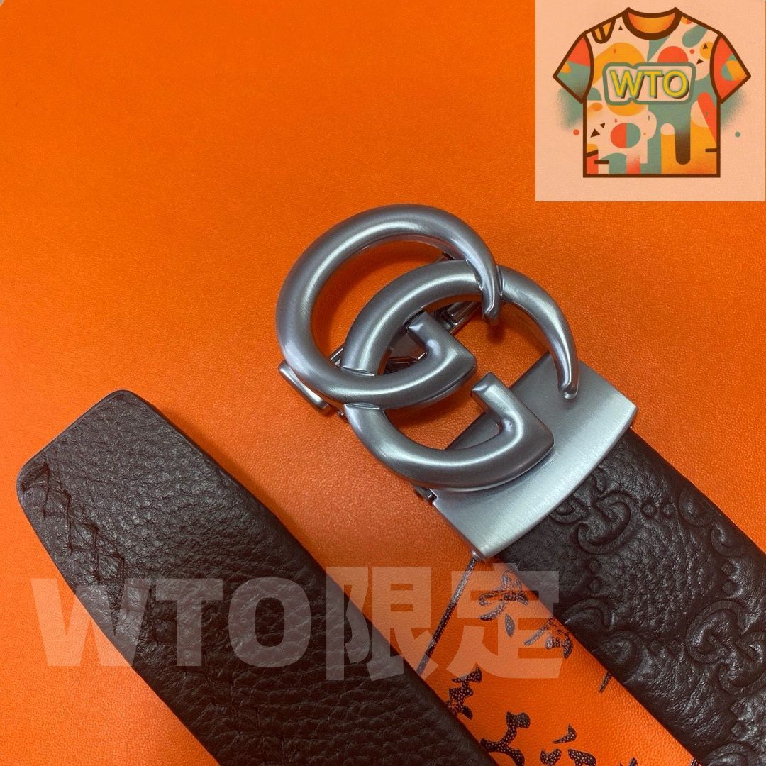 GUCCI レザーベルト ブラック/オレンジ 本日特価] グッチ Gucci 高級レザー ベルト＆バッグ スーパー