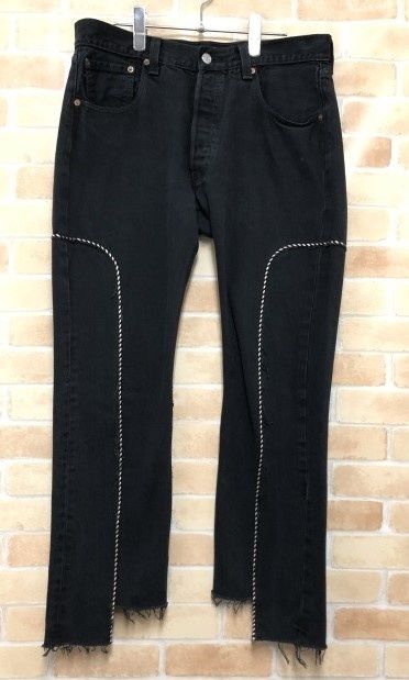  OLDPARK オールドパーク LEVI´S REMAKE DENIM PANTS ブラック L 111427380