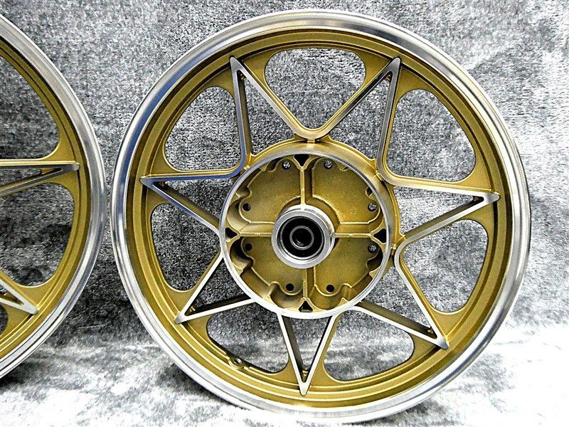 JWL車検対応 CB750Kキャストホイール ゴールドセブン 車検対応 前19インチ 後18インチ ナインキャスト 金 CB750FOUR K0 K1 K2 K3 K4 K5 K6 LAWEED_CL