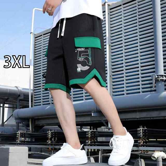 [3XL]メンズ ファッション 服  オシャレ シンプル 大人 かっこいい 大きいサイズ ストリート 紳士服 夏 パンツ ファッション 薄手 ハーフ ビーチ レングス