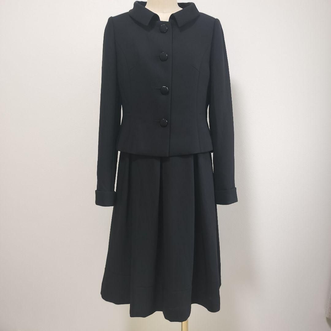 YUKITORII ユキトリイ フォーマル セットアップスーツ ワンピース お受験 ブラック 黒 11号 L