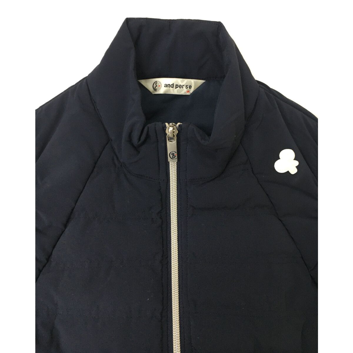 中古 レディース アンパスィ and per se ワンピース M 紺 ネイビー