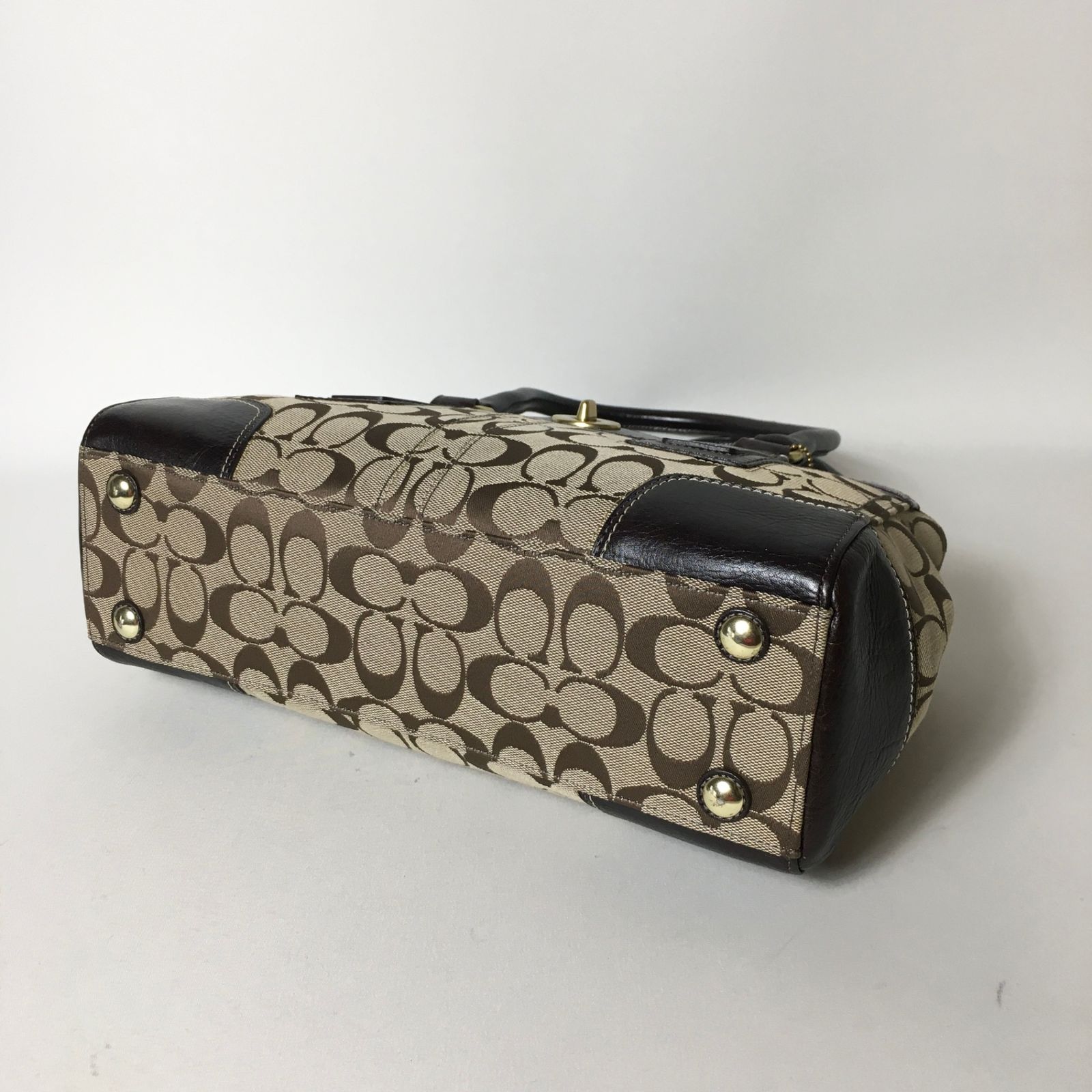 2508-57｜美品｜コーチ シグネチャー ハンドバッグ ライトブラウン 2508-57｜美品｜コーチ シグネチャー ハンドバッグ ライト