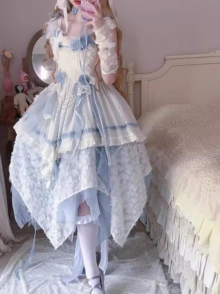 LT-37 豪華姫系 lolita 可愛 レトロ風 オリジナル 洋服 ロリータ ワンピース 美しい刺繍 WWW_TRAVELLANDINDIA_COM