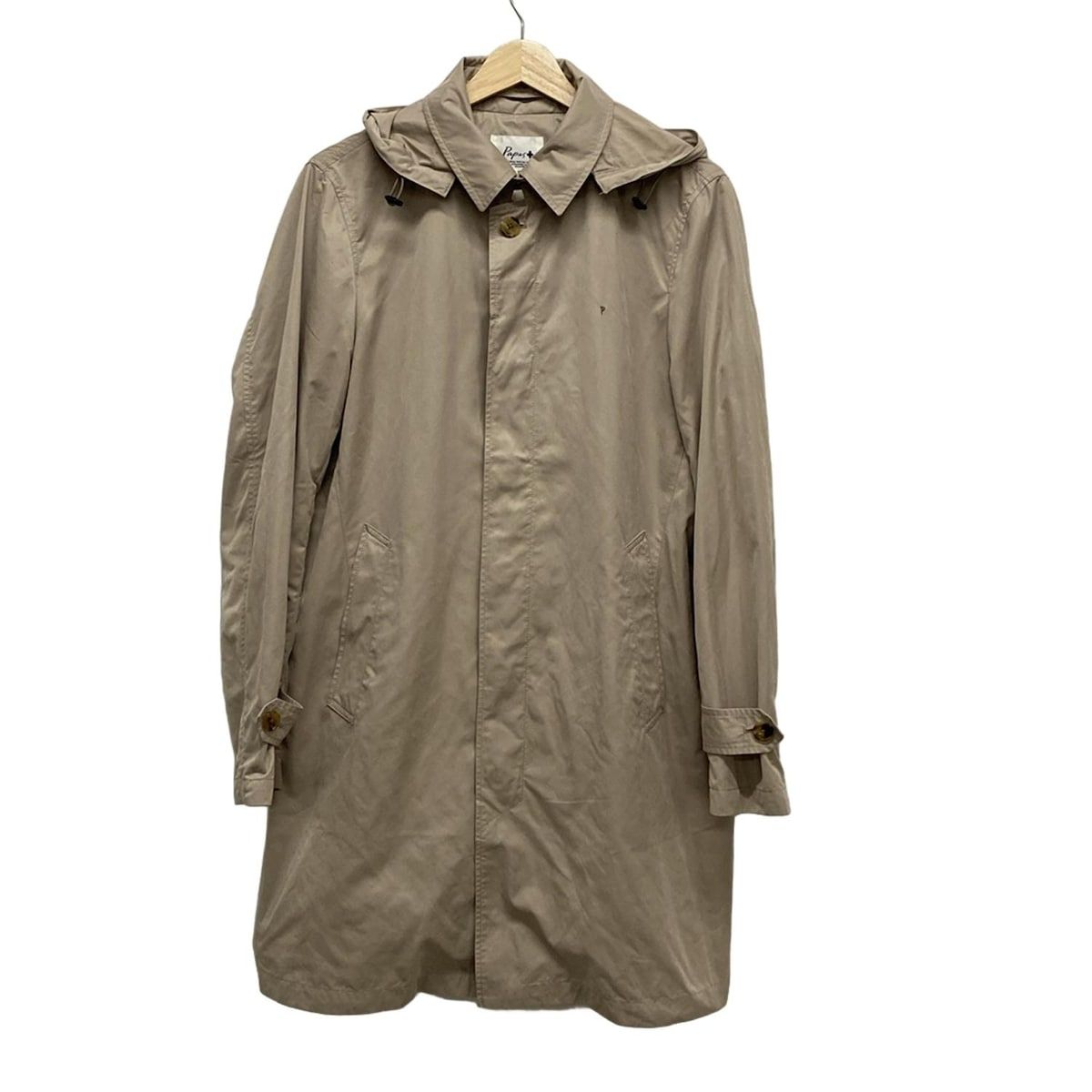 Papas(パパス) コート サイズS メンズ - ベージュ 長袖/フード