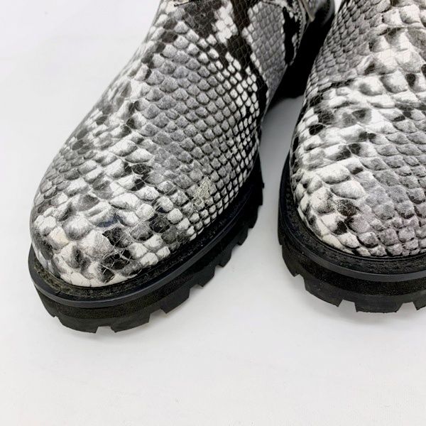 HARE パイソン柄 ショート ブーツ シューズ レザー サイドジップ 厚底