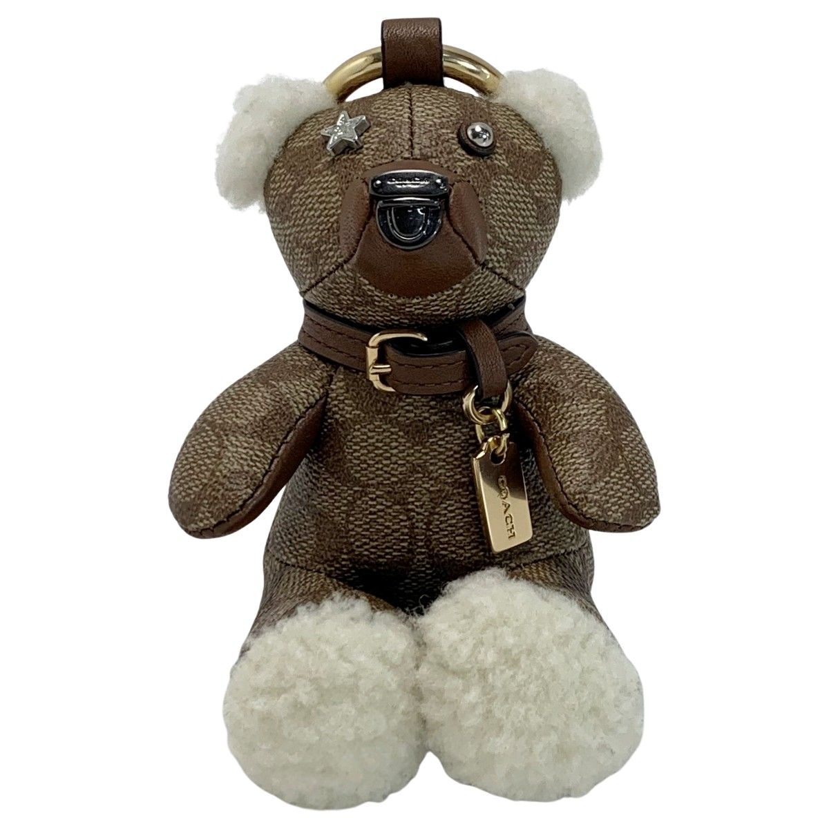 【匿名配送】COACHコーチ　クマ　シグネチャー　チャーム　キーホルダー❤︎ 新品未使用品 COACH コーチ シグネチャーキャンバスベア バッグ