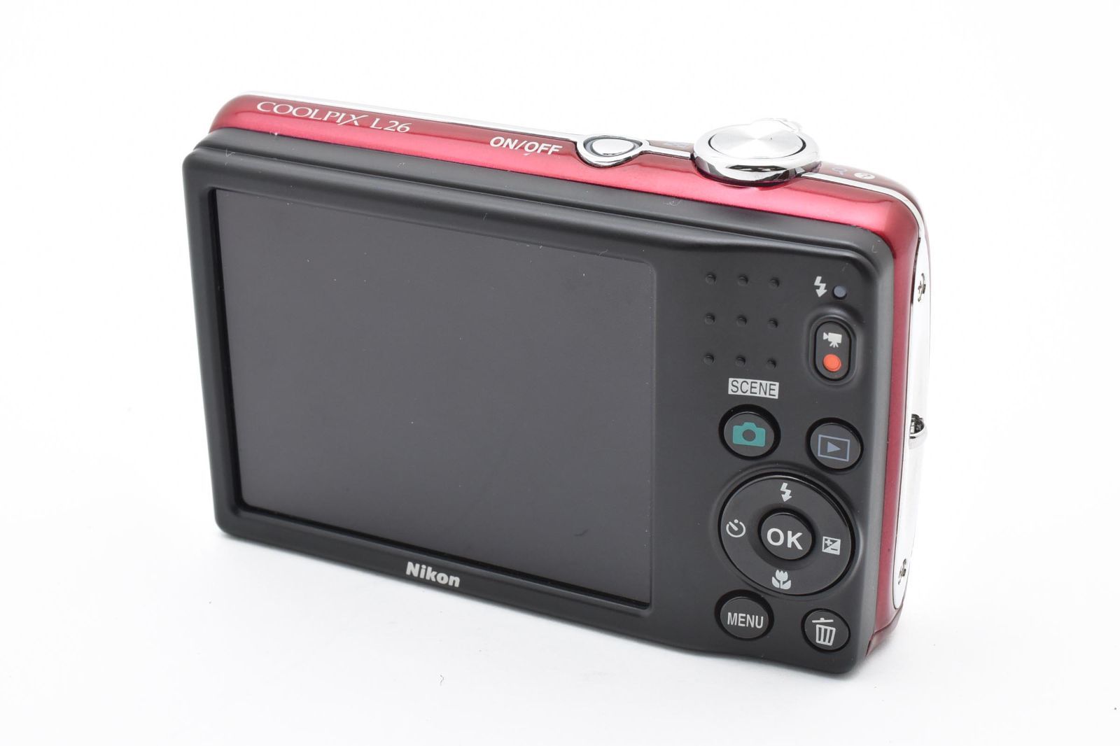 極美品】Nikon COOLPIX L26 レッド 単三電池対応で安心！1610万