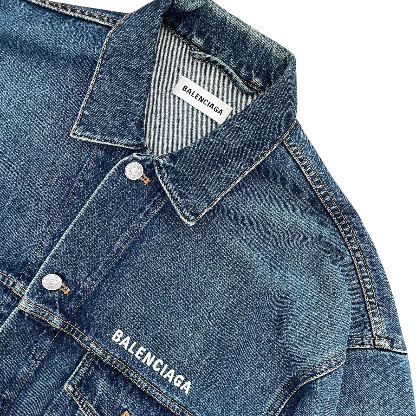 バレンシアガ ジージャン Balenciaga デニムジャケット | ブルー | FARFETCH JP
