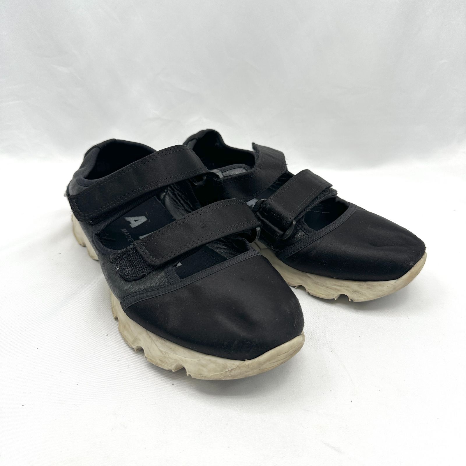 Marni マルニ ベルクロ スニーカー レザー サテン 黒 black 36 Sサイズ 