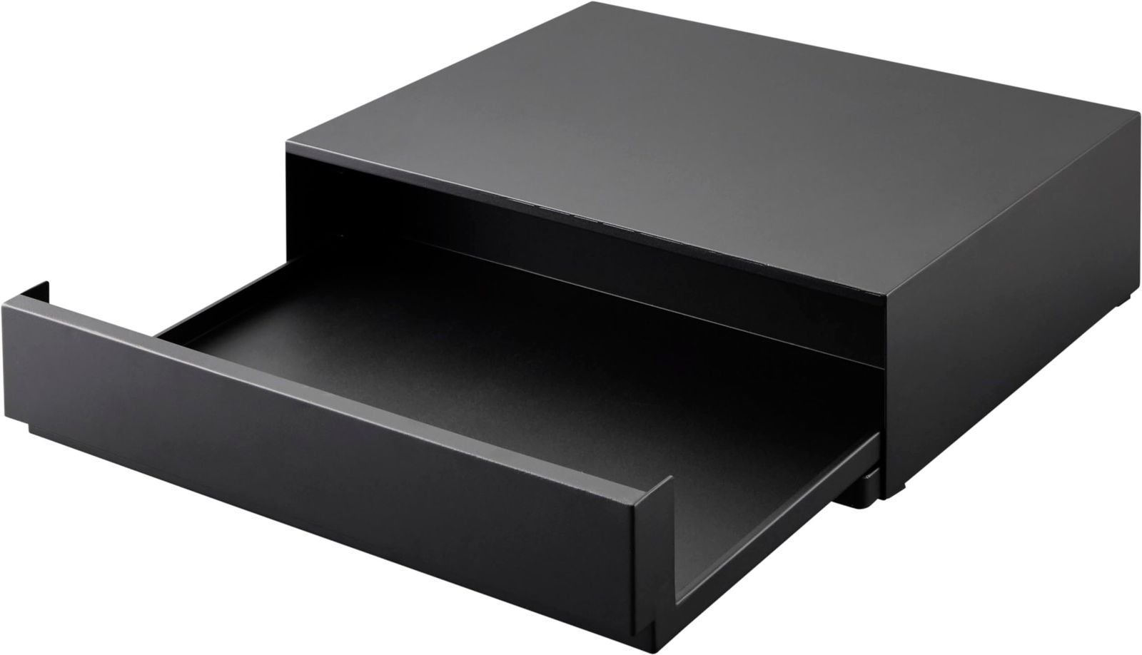 ＆ 家電下引き出し スライドテーブル キッチン ブラック ツーウェイ 約W45×D39.3～64×H13.5cm タワー tower ストッパーのみ要取付 スライド棚付き 完成品 小物収納 ちょい置きできる 作業スペース 山崎実業 Yamazaki NEXPOTALLINN_EU