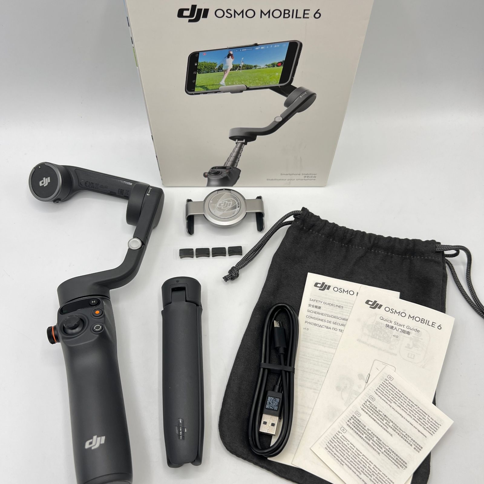DJI Osmo Mobile 6 M06001 スマートフォン用ジンバル 3軸スタビライザー 延長ロッド内蔵 ディージェイアイ 本体