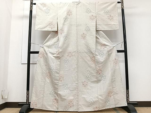 平和屋着物○上質な紬 吉祥文 正絹 逸品 CAAU9876vf