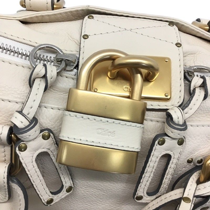 Chloe【クロエ】パティントン ハンドバッグ レザー ホワイト