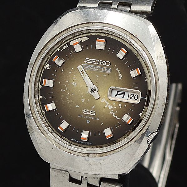 セイコー AT/自動巻 6106-7590 セイコー 5アクタス SS デイデイト 23石 