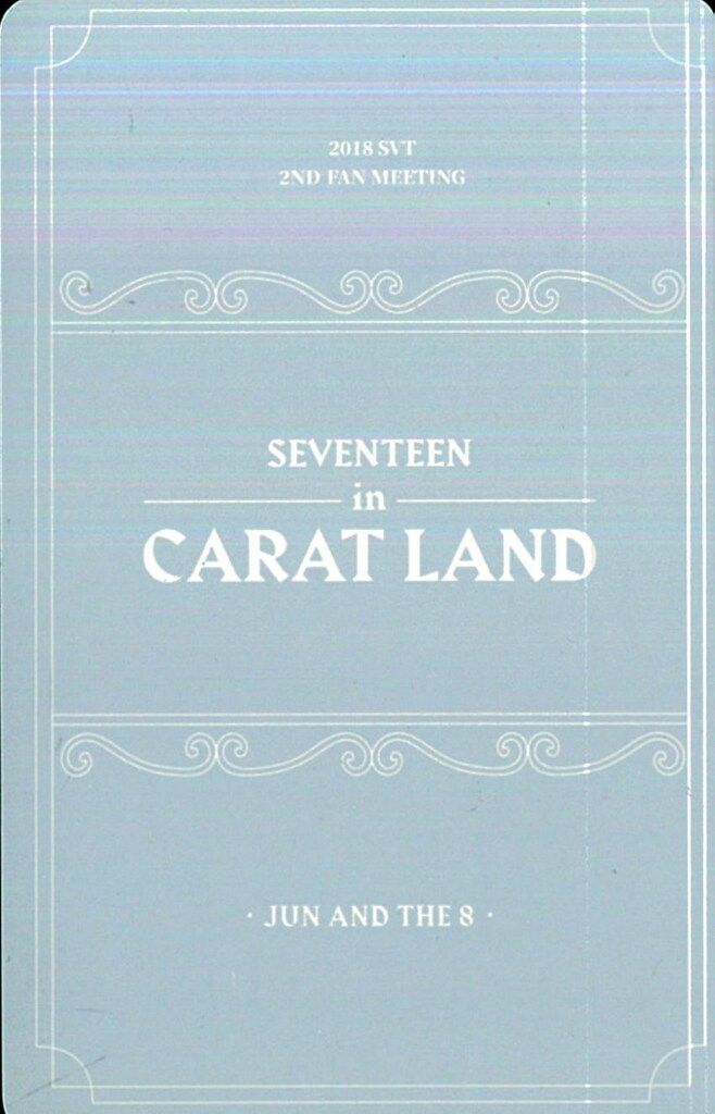 SEVENTEEN JUN/THE8 2018 2ND FAN MEETING CARAT LAND B)ユニット
