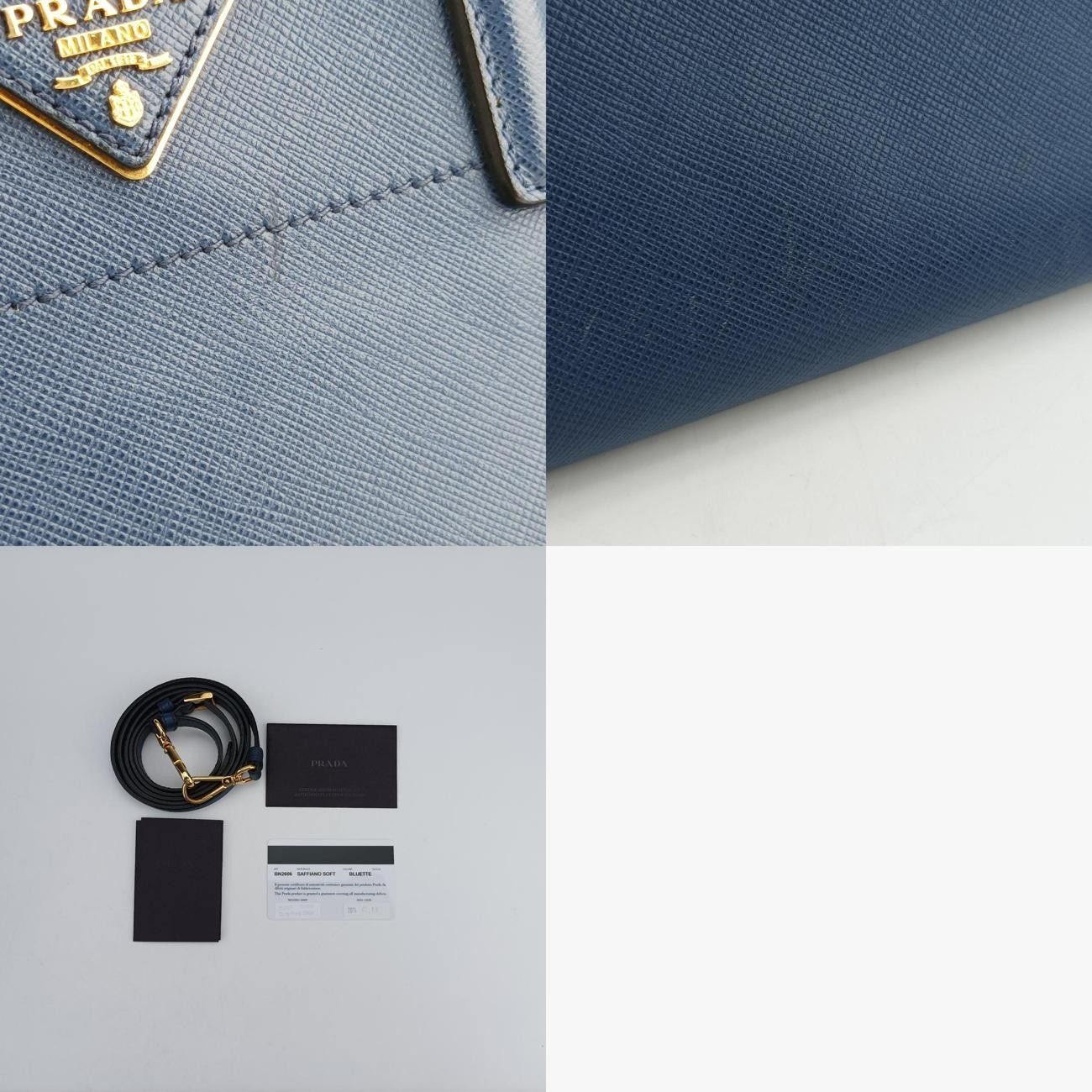 プラダPradaトリプルポケット コンバーチブル ジップ トートブルーサフィアーノレザーBN260314 M DECORATOM_COM_BR